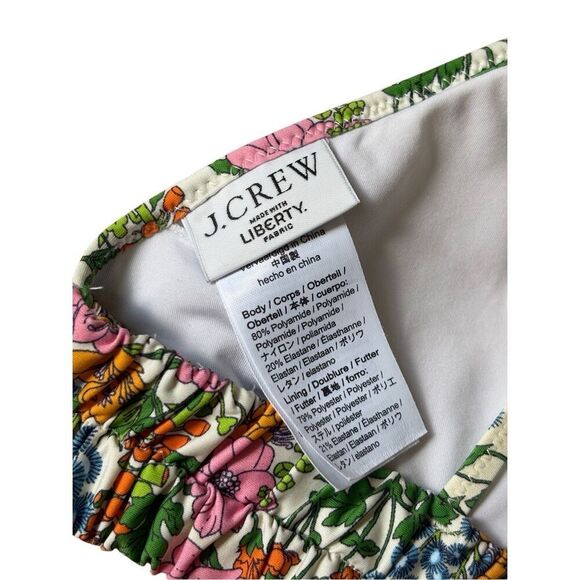J. Crew x Liberty London Tie shoulder french bikini swimsuit size S High Waist M - Picture 7 of 9
